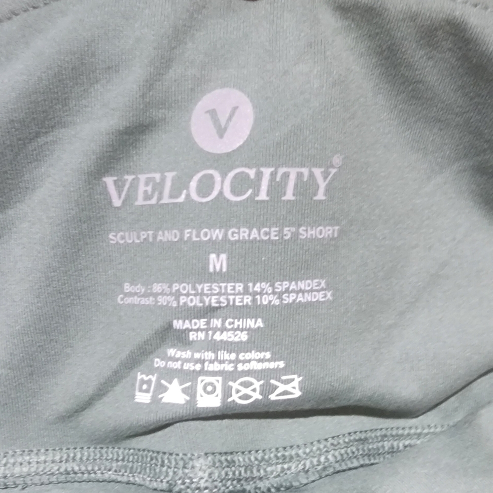 Velocity Women's High Waist Green Shorts - Picture 3 of 4